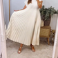 Plain pleated sleeveless dress | Vogany