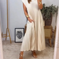 Plain pleated sleeveless dress | Vogany