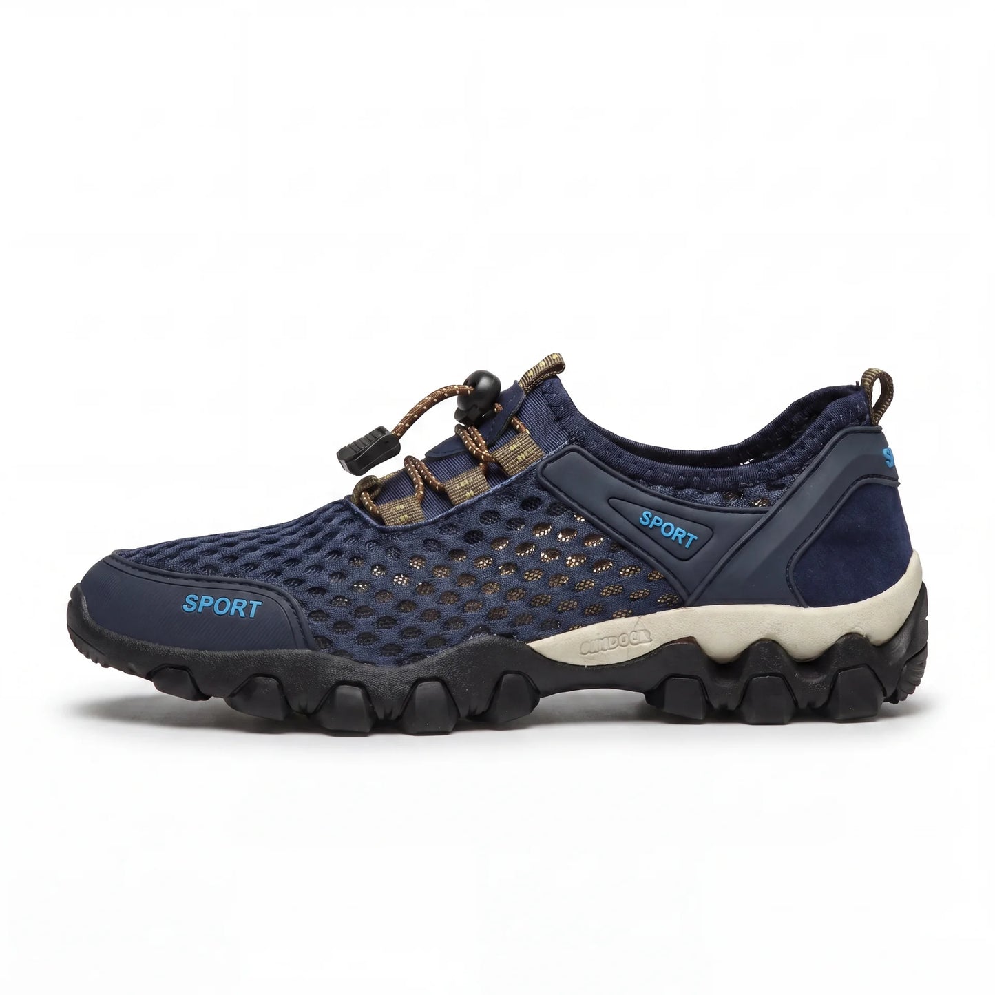 Orthopedic hiking shoes with quick-dry feature