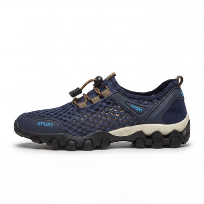 Orthopedic hiking shoes with quick-dry feature